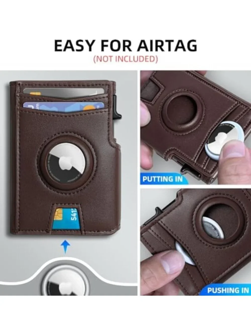 Slim RFID Blocking Wallet with Money Clip, Pop-Up Card Holder, Gift Box Included